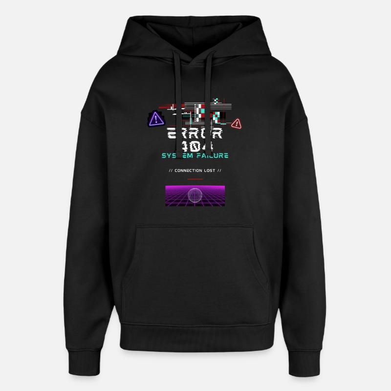 Cyberpunk & Static - Oversized Unisex Hoodie von Stanley/Stella - Schwarz