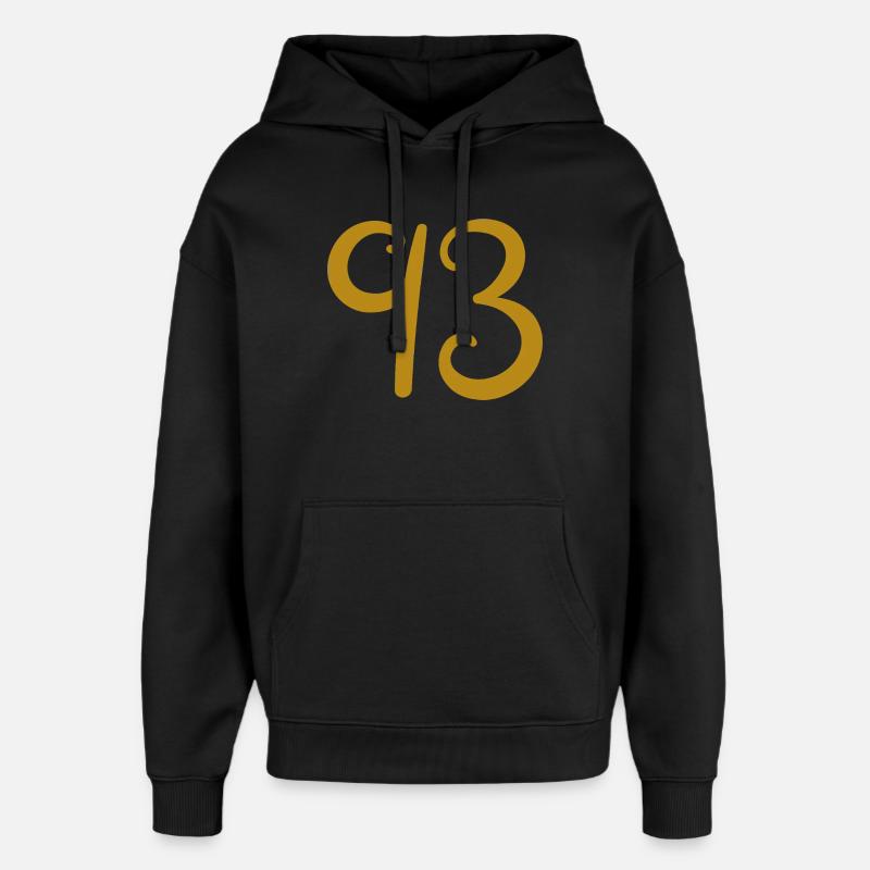 93 - Oversized Unisex Hoodie by Stanley/Stella - black