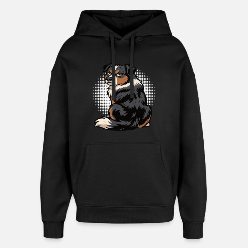 Berger australien Aussie Aussie Propriétaires Aussies - Sweat à capuche unisexe Stanley/Stella Oversized - noir
