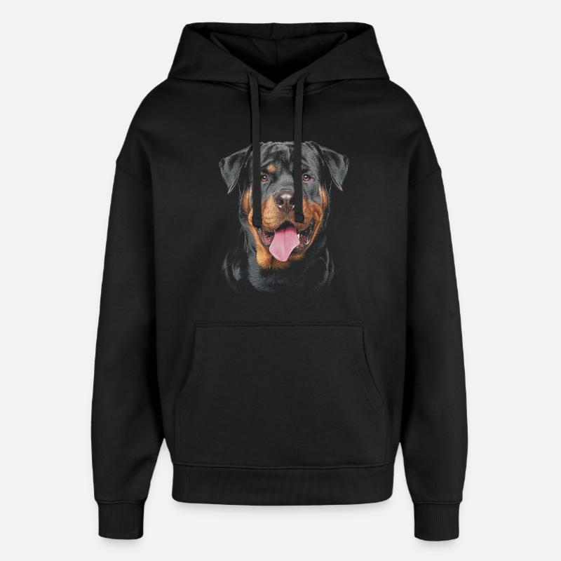 Rottweiler Chien - Sweat à capuche unisexe Stanley/Stella Oversized - noir