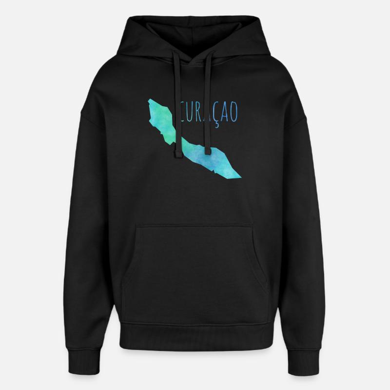 Curacao - Oversized Unisex Hoodie von Stanley/Stella - Schwarz