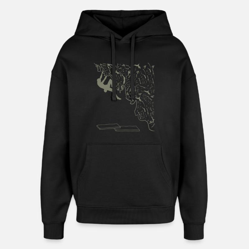 Klettern Bouldern - Oversized Unisex Hoodie von Stanley/Stella - Schwarz