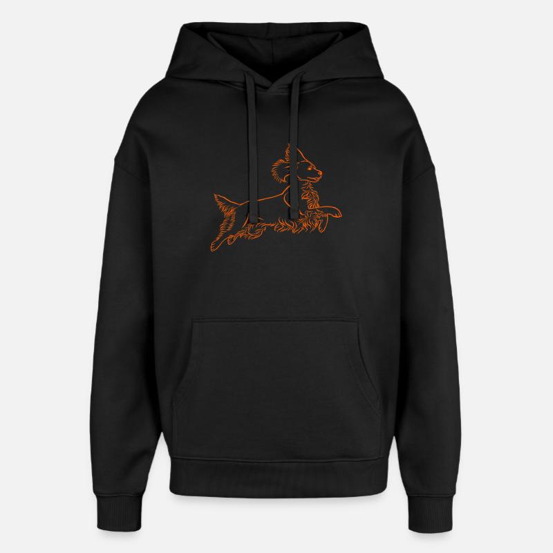 Springer Spaniel in orange - Oversized Unisex Hoodie von Stanley/Stella - Schwarz