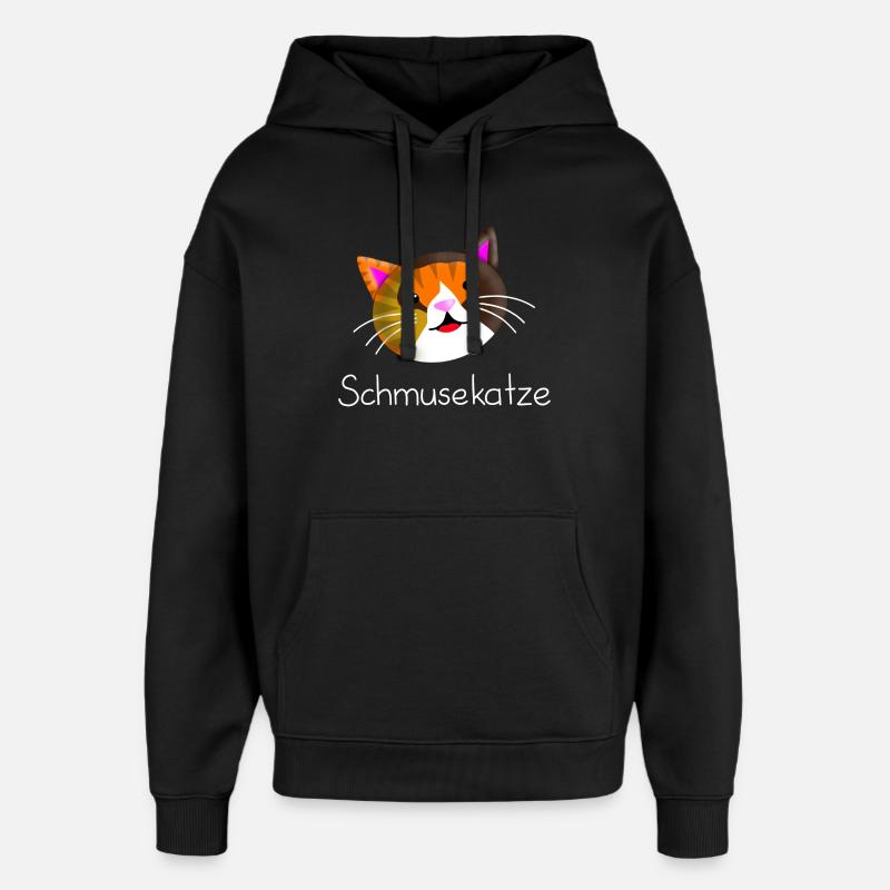 Schmusekatze - Oversized Unisex Hoodie von Stanley/Stella - Schwarz