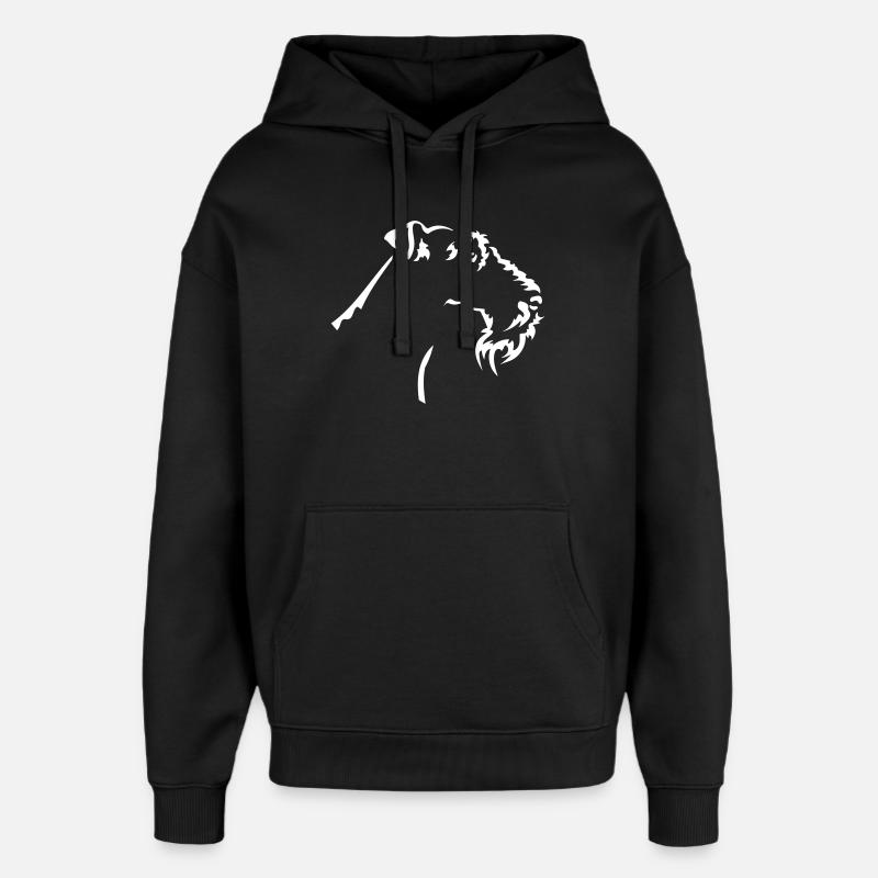 Fox Terrier Head « Black Edition » - Sweat à capuche unisexe Stanley/Stella Oversized - noir