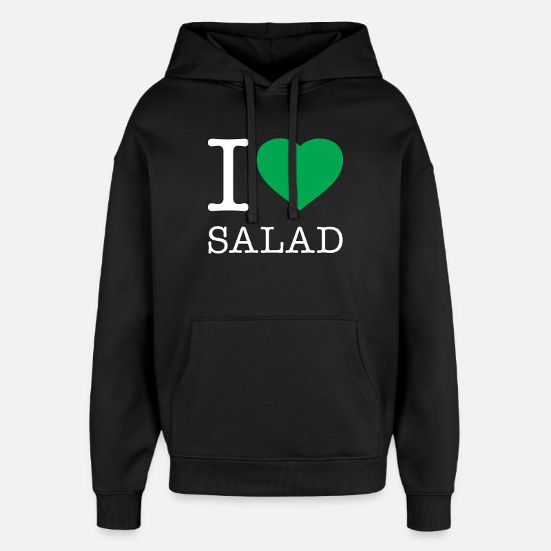 J’ADORE LA SALADE - Sweat à capuche unisexe Stanley/Stella Oversized - noir