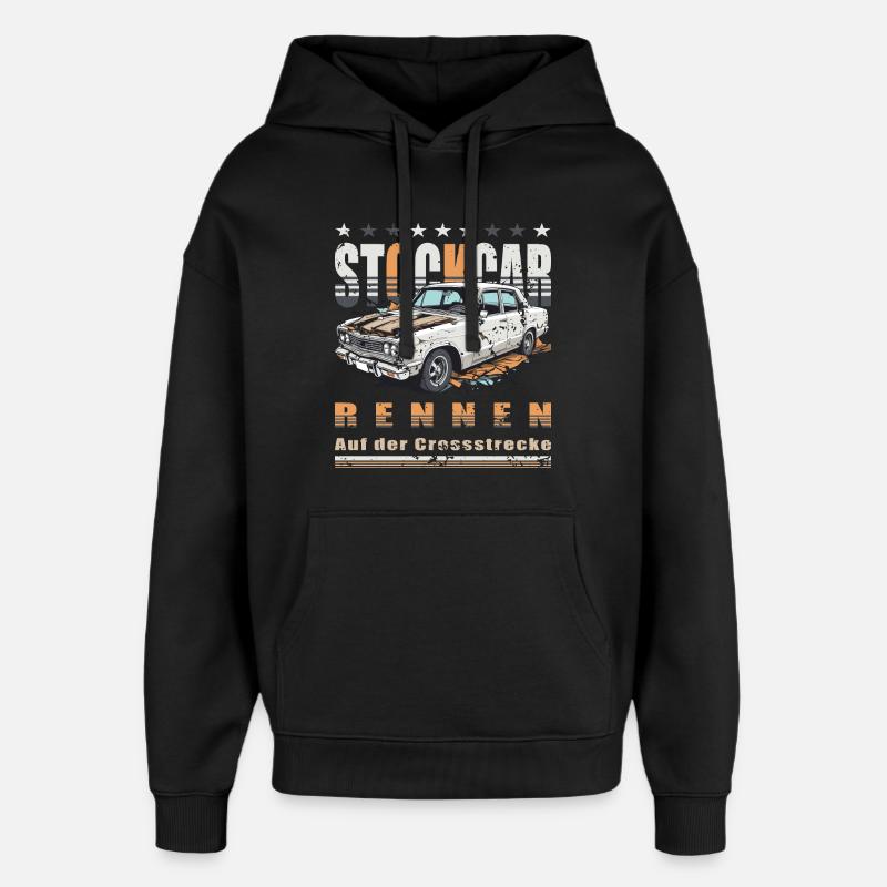 Course de stock-car - Sweat à capuche unisexe Stanley/Stella Oversized - noir