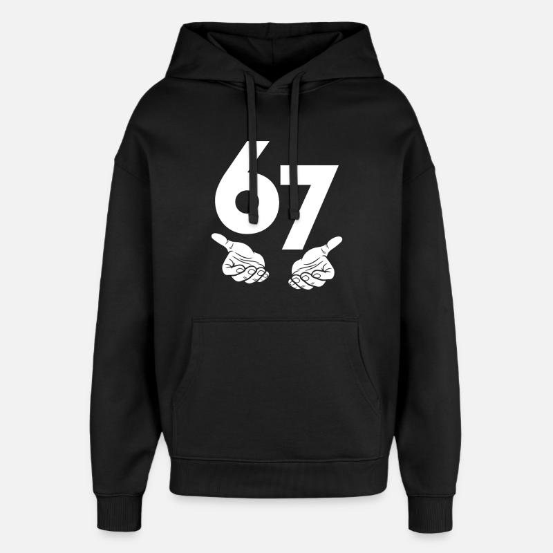 6 7 - Sweat à capuche unisexe Stanley/Stella Oversized - noir