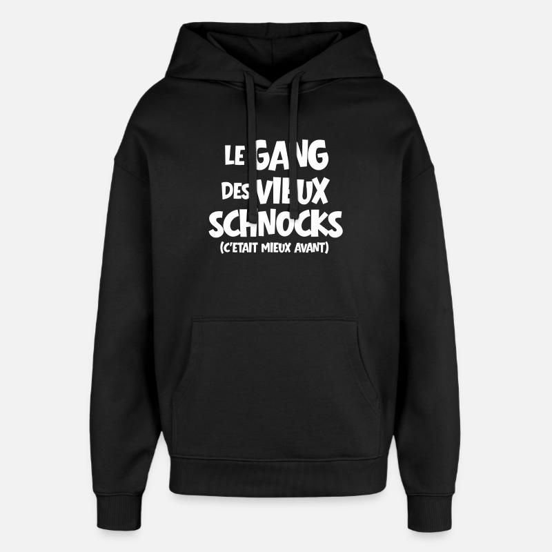 sénior, retraité, retraitée - Sweat à capuche unisexe Stanley/Stella Oversized - noir