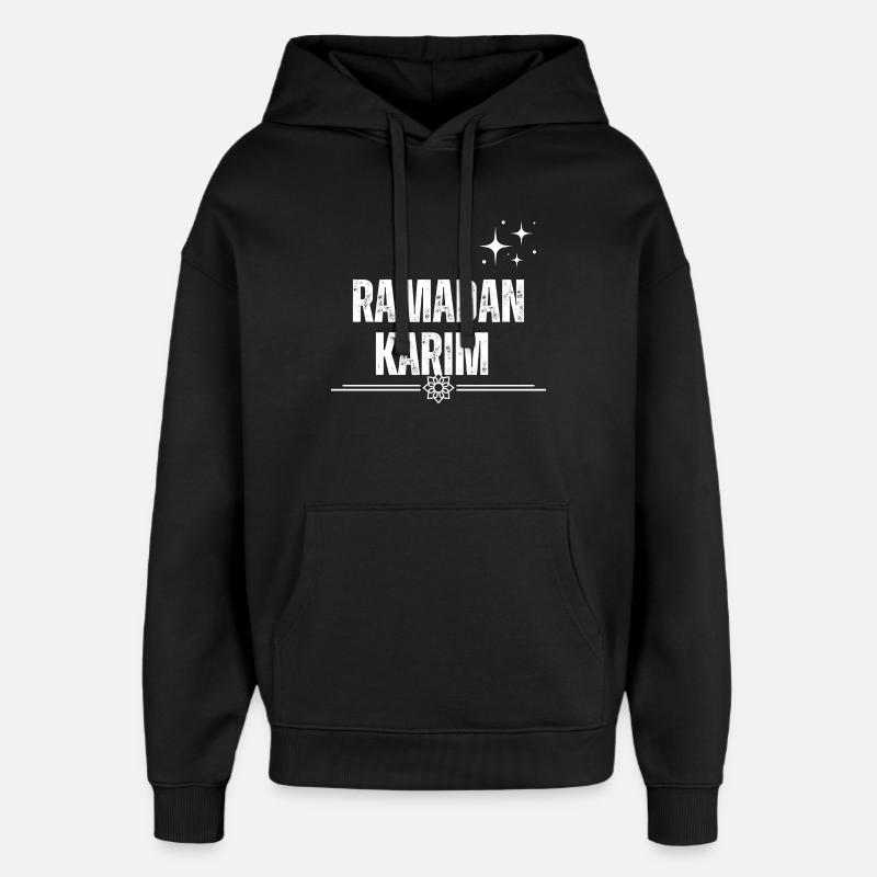 Ramadan Karim Bright Greetings - Oversized Unisex Hoodie by Stanley/Stella - black