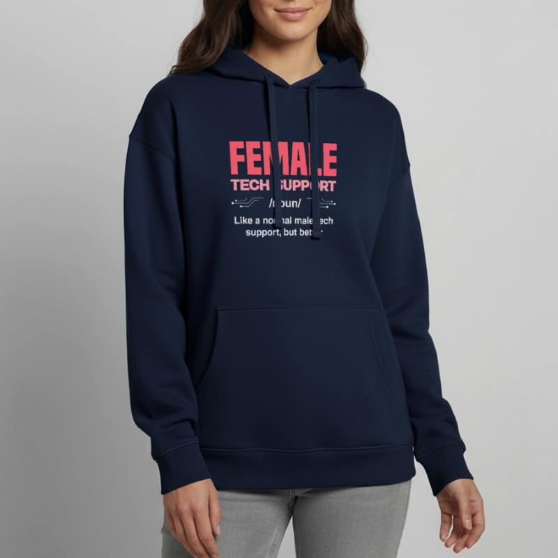 Tech Support Frau Definition IT Admin Computer Oversized Unisex Hoodie von Stanley/Stella