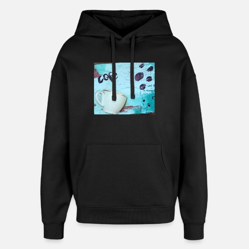 Café - Sweat à capuche unisexe Stanley/Stella Oversized - noir