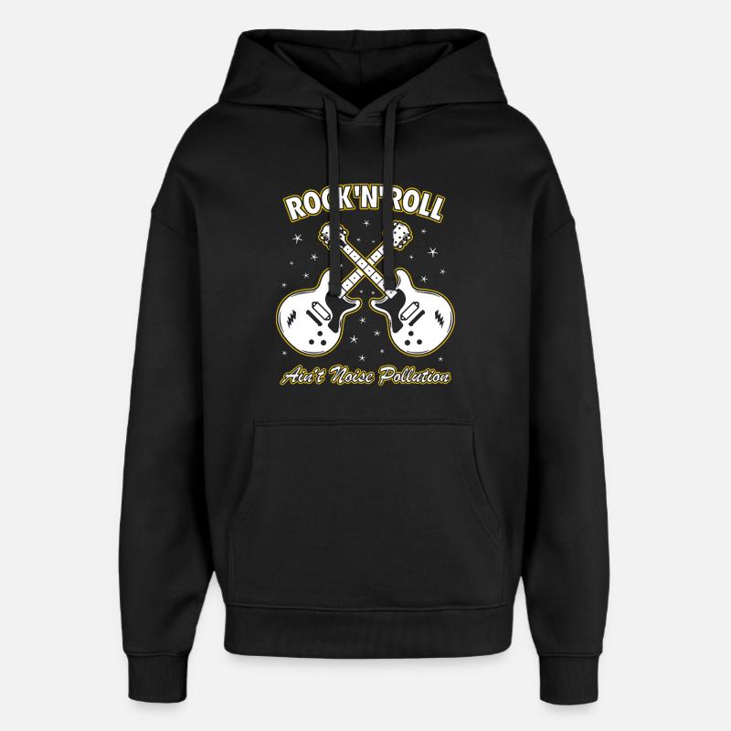 Rock 'n' Roll ist keine Lärmbelastung - Oversized Unisex Hoodie von Stanley/Stella - Schwarz
