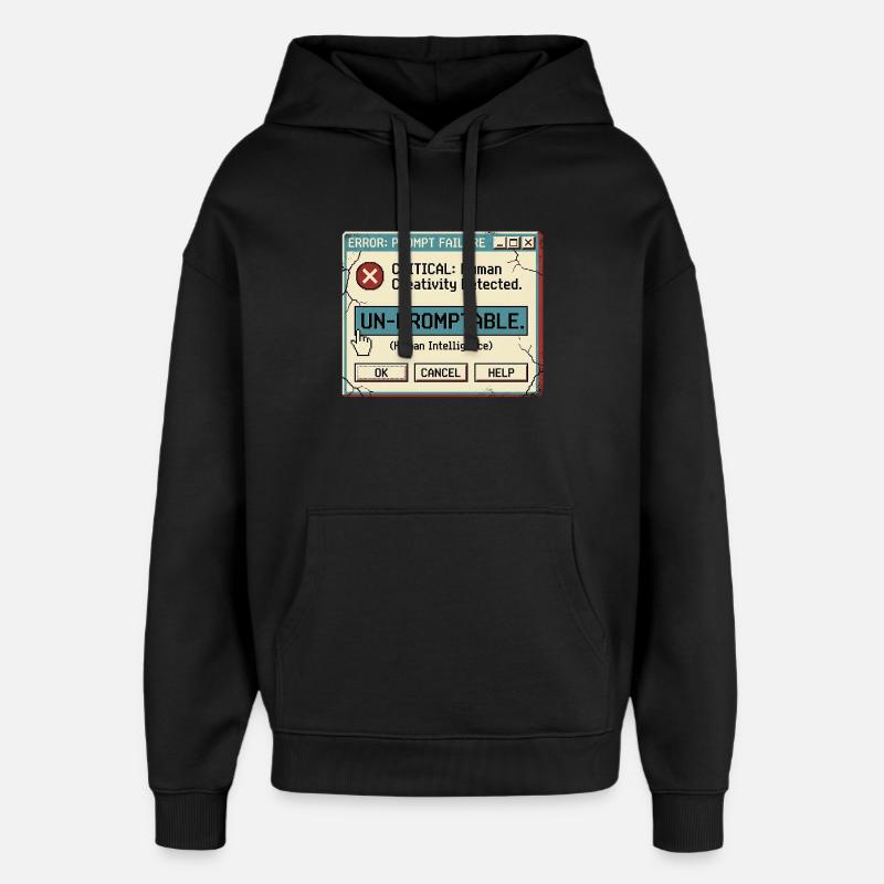 Unpromptable - Oversized Unisex Hoodie von Stanley/Stella - Schwarz