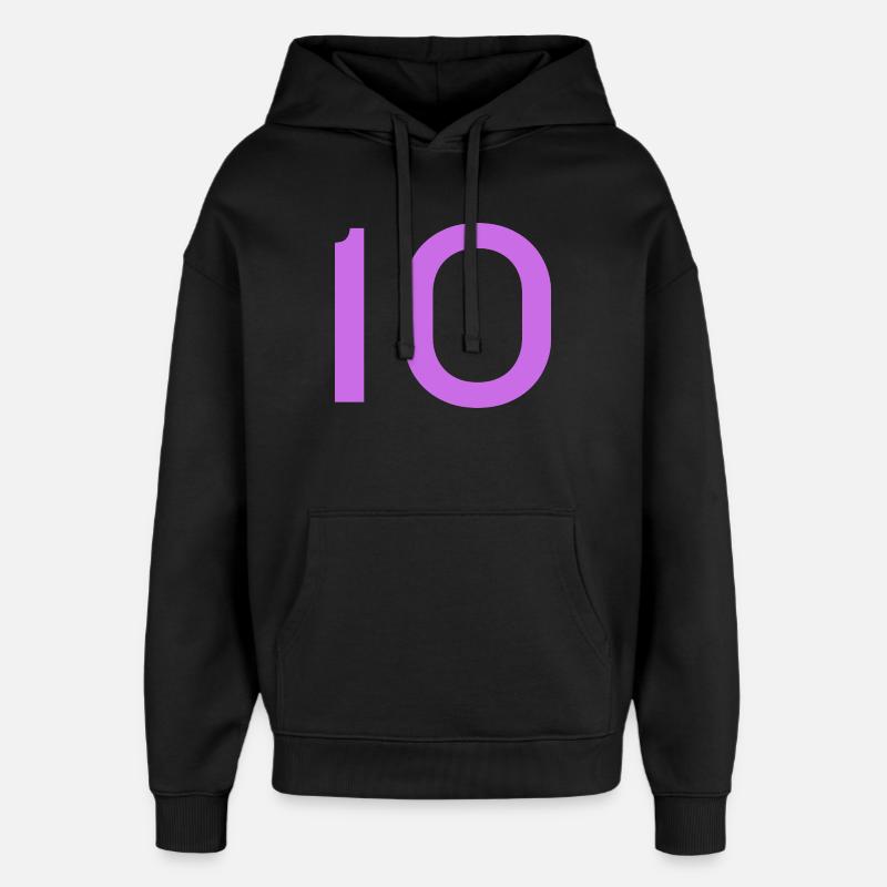 10 - Oversized Unisex Hoodie by Stanley/Stella - black