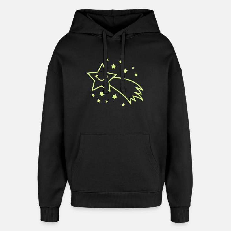 Sternschnuppe Sternenflug - Oversized Unisex Hoodie von Stanley/Stella - Schwarz