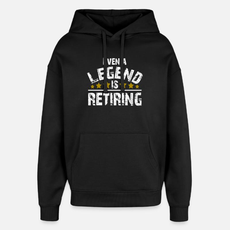Légende Pension Pension Pension Cadeau - Sweat à capuche unisexe Stanley/Stella Oversized - noir