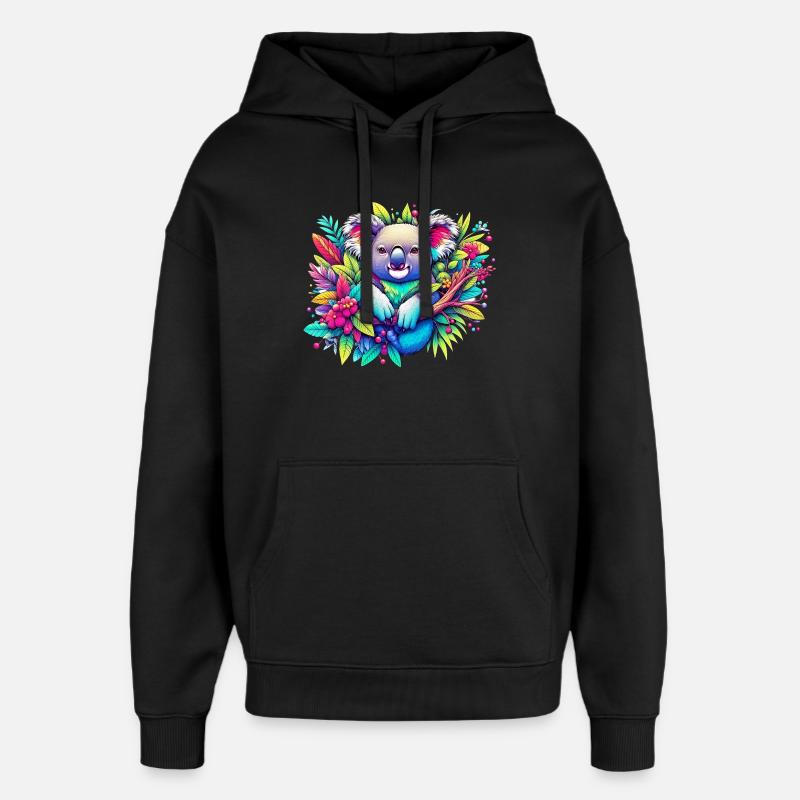 Koala - Oversized Unisex Hoodie by Stanley/Stella - black