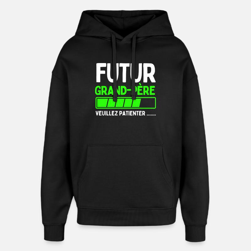 Futur grand-père - Sweat à capuche unisexe Stanley/Stella Oversized - noir