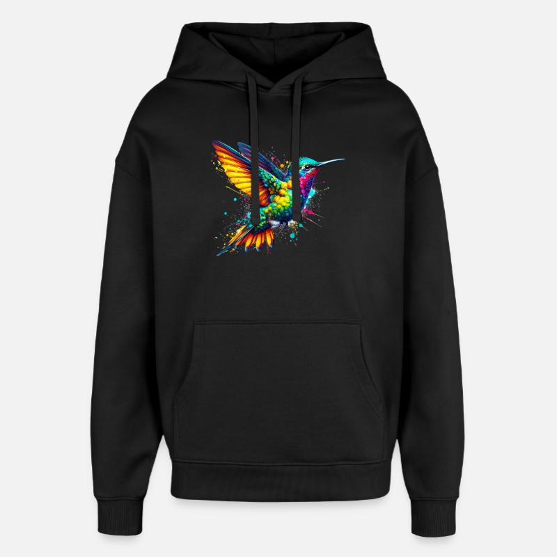 Colibri - Sweat à capuche unisexe Stanley/Stella Oversized - noir