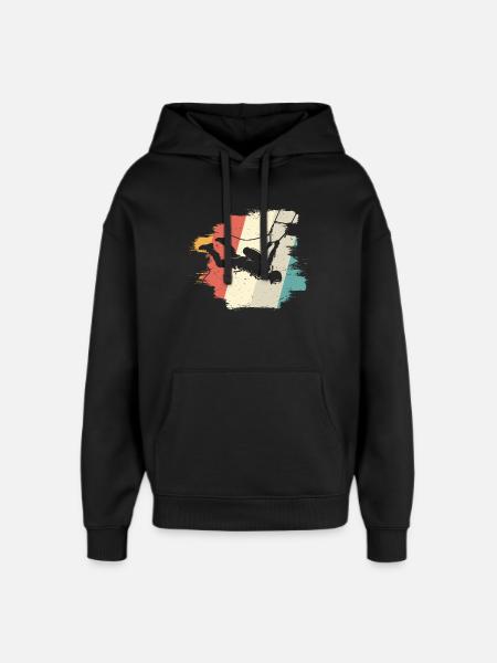 Aventures dans le ciel - Sweat à capuche unisexe Stanley/Stella Oversized - noir