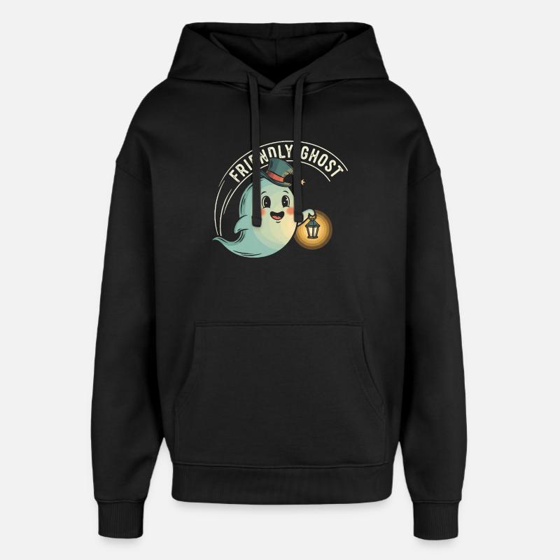 Freundlicher Geist mit Laterne - Oversized Unisex Hoodie von Stanley/Stella - Schwarz