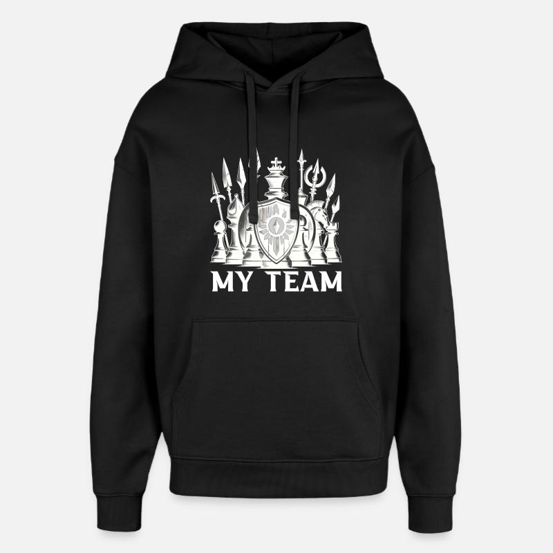 Échecs - Sweat à capuche unisexe Stanley/Stella Oversized - noir