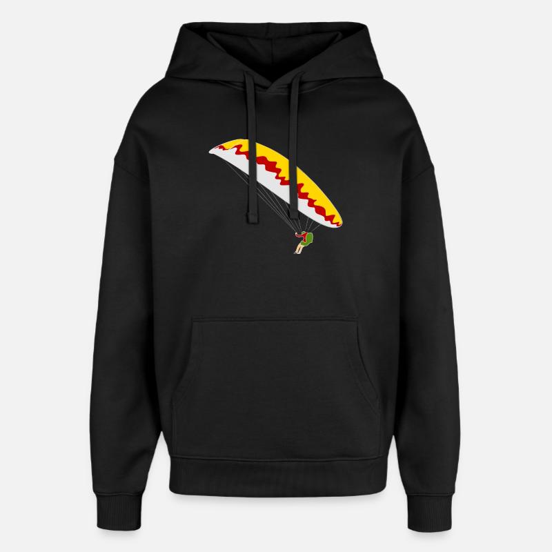 Bunter Gleitschirm - Oversized Unisex Hoodie von Stanley/Stella - Schwarz