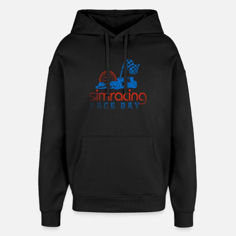 Journée de course de simulation - Sweat à capuche unisexe Stanley/Stella Oversized - noir