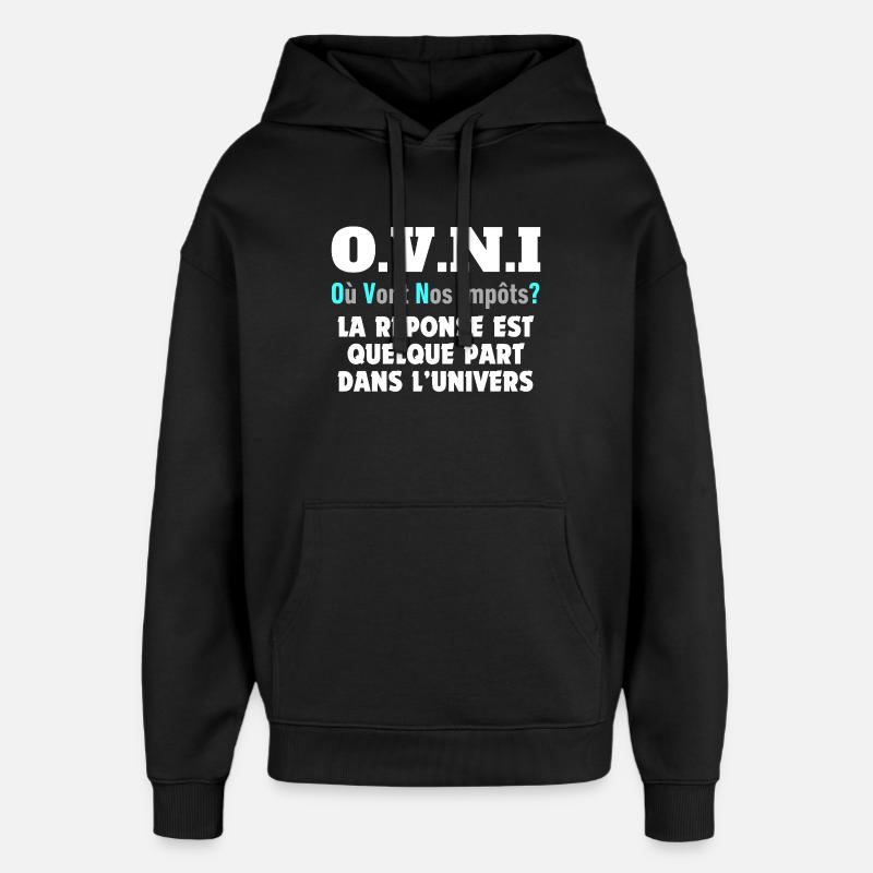 UFO - Oversized Unisex Hoodie von Stanley/Stella - Schwarz
