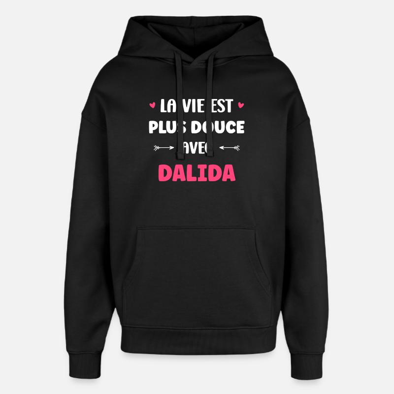 Dalida - Sweat à capuche unisexe Stanley/Stella Oversized - noir