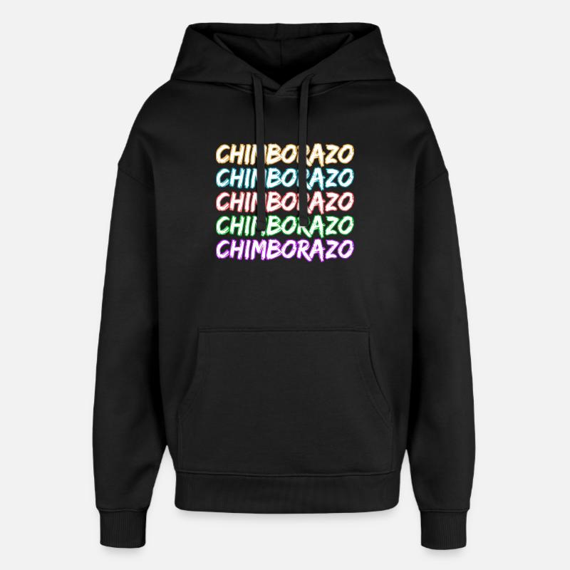 Klettern Chimborazo - Oversized Unisex Hoodie von Stanley/Stella - Schwarz
