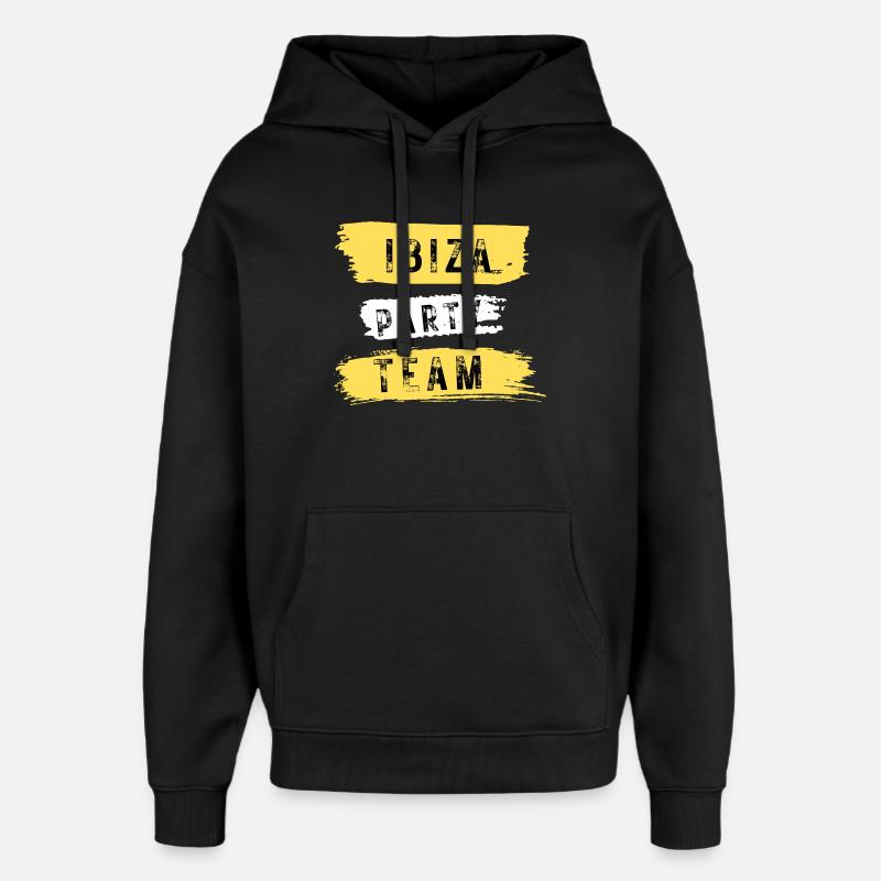 Équipe de la fête d’Ibiza - Sweat à capuche unisexe Stanley/Stella Oversized - noir