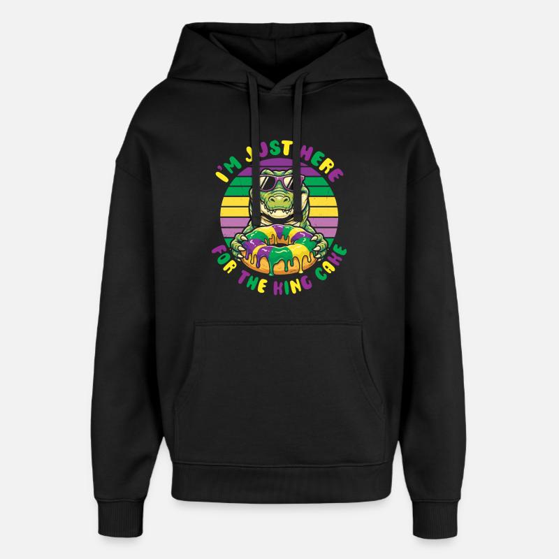 King Cake Mardi Gras Aligator - Oversized Unisex Hoodie von Stanley/Stella - Schwarz