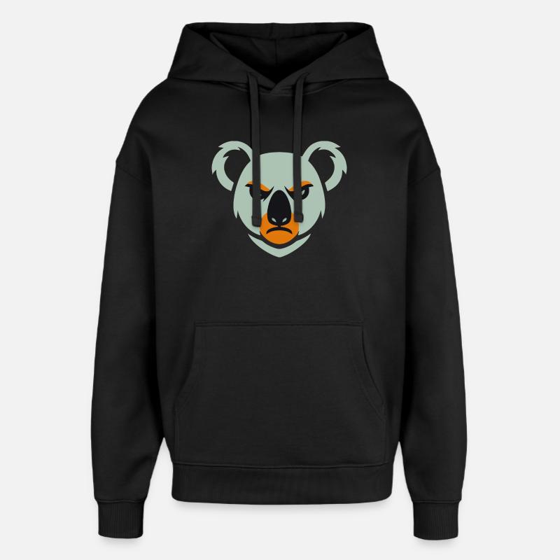 Wütender Koala Blick - Oversized Unisex Hoodie von Stanley/Stella - Schwarz