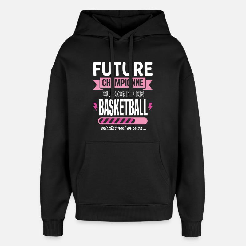 Future Championne Basketball - Sweat à capuche unisexe Stanley/Stella Oversized - noir