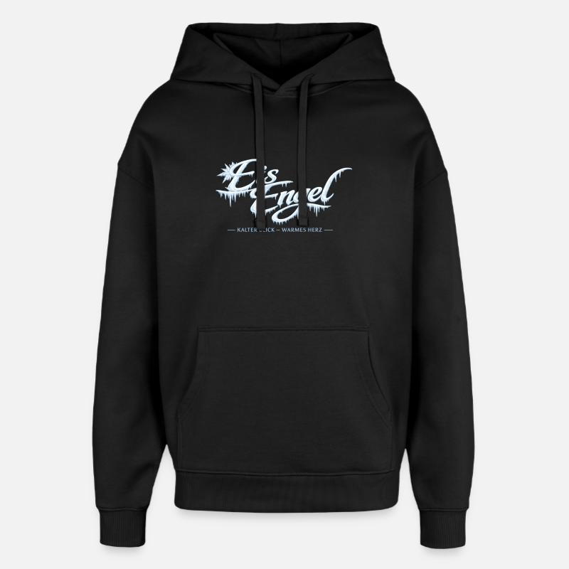 Eisengel: Kalter Blick, Warmes Herz - Oversized Unisex Hoodie von Stanley/Stella - Schwarz