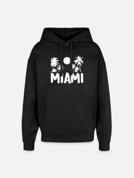 miami- - Oversized Unisex Hoodie von Stanley/Stella - Schwarz
