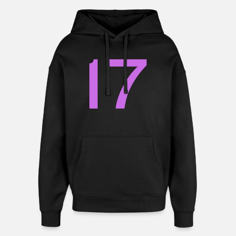 17 - Oversized Unisex Hoodie by Stanley/Stella - black