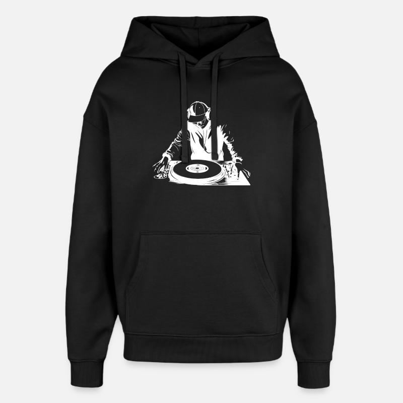 Dj Sketch - Sweat à capuche unisexe Stanley/Stella Oversized - noir
