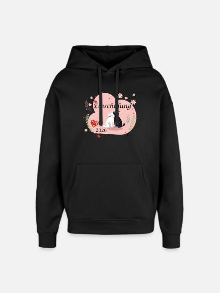  Einschulung 2026 - Oversized Unisex Hoodie von Stanley/Stella - Schwarz