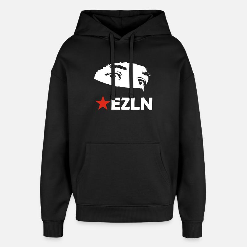EZLN - Oversized Unisex Hoodie von Stanley/Stella - Schwarz