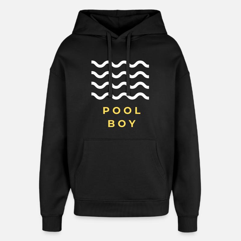 Cadeau de garçon de piscine - Sweat à capuche unisexe Stanley/Stella Oversized - noir