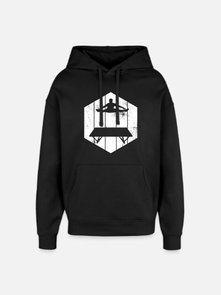 Lustiger Trampolinspringer - Oversized Unisex Hoodie von Stanley/Stella - Schwarz