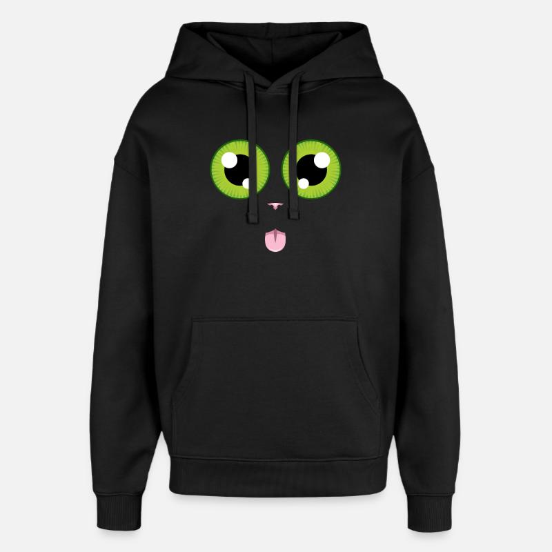 La langue au chat - Sweat à capuche unisexe Stanley/Stella Oversized - noir