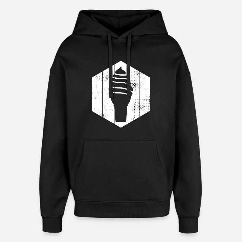 Crème glacée molle - Sweat à capuche unisexe Stanley/Stella Oversized - noir