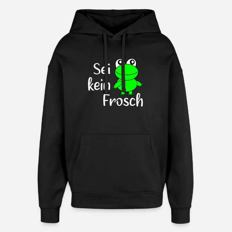 Carnaval, Carnaval, Costume, Grenouille - Sweat à capuche unisexe Stanley/Stella Oversized - noir