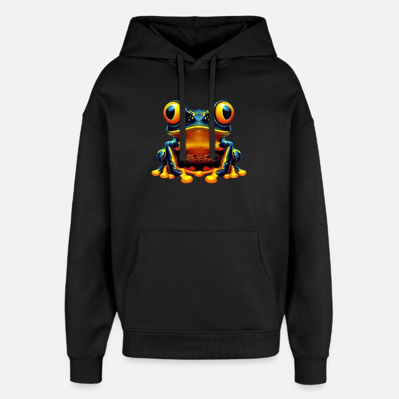 Frosch - Oversized Unisex Hoodie von Stanley/Stella - Schwarz