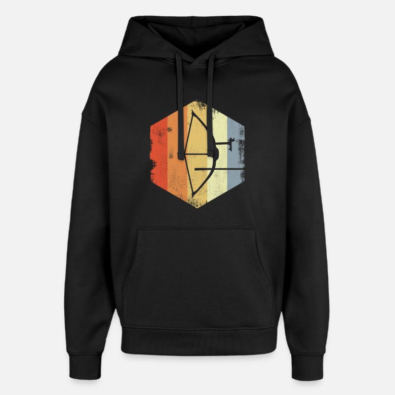 Tir à l’arc rétro - Sweat à capuche unisexe Stanley/Stella Oversized - noir