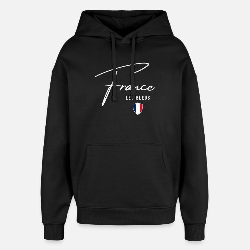 Frankreich, minimalistisches, elegantes Design - Oversized Unisex Hoodie von Stanley/Stella - Schwarz